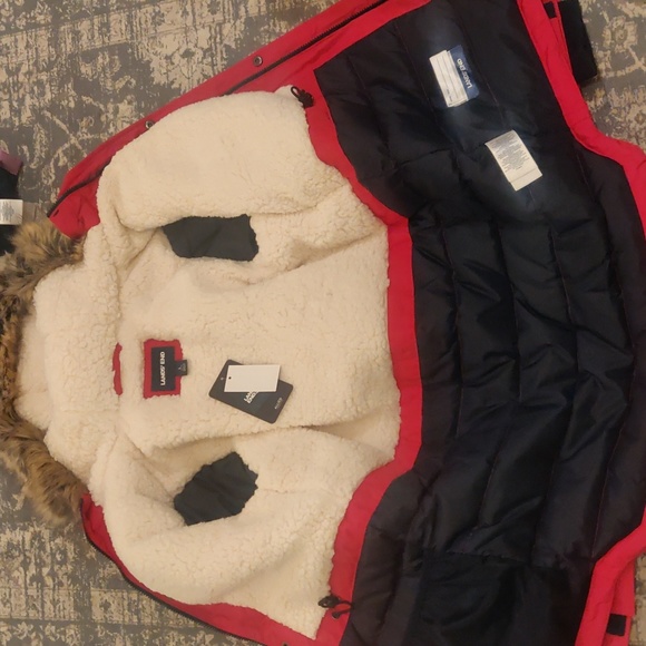 New!Lands' END expeditio berry burst 600 fill power winter parka Kids sz 14-16 - Picture 7 of 12